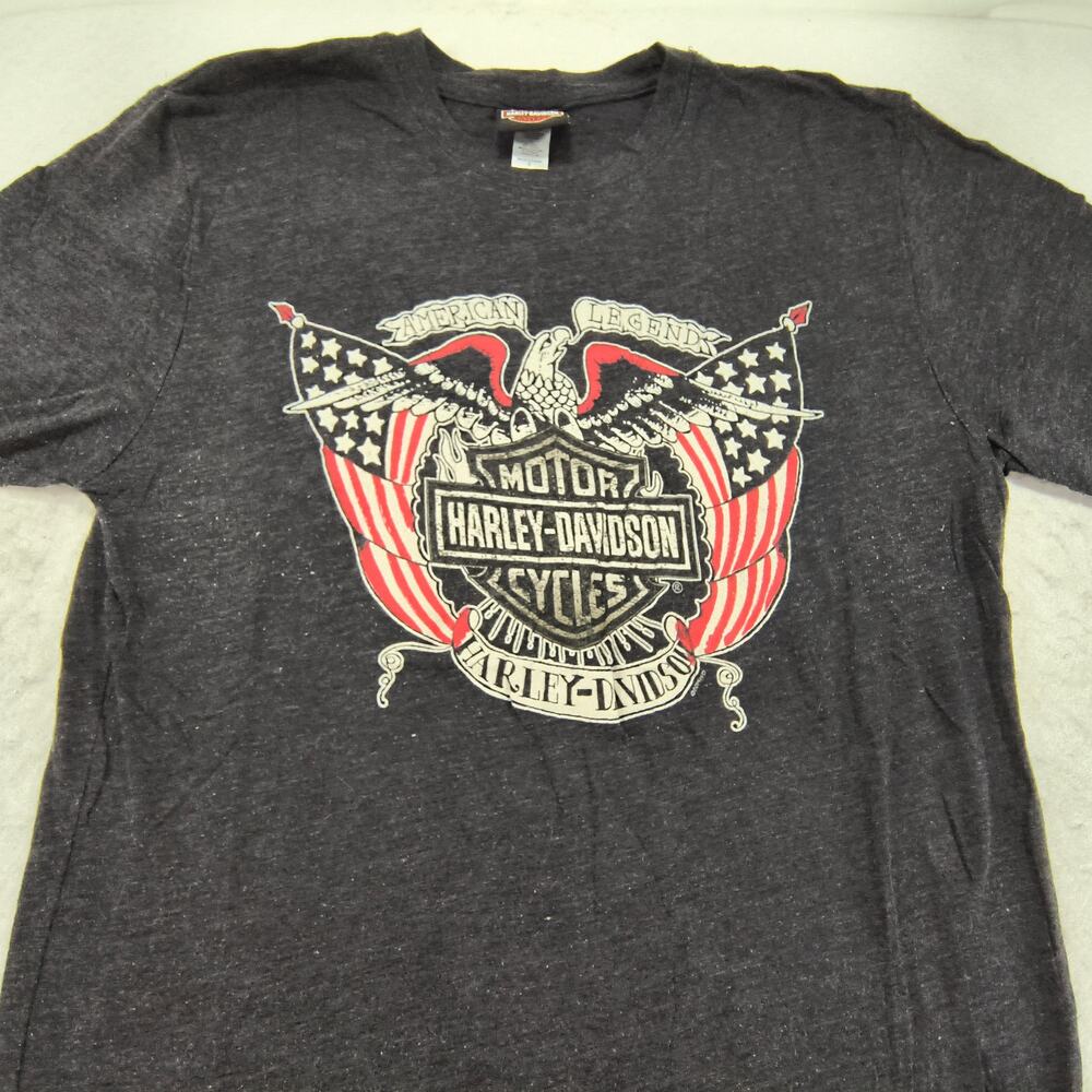 Harley Davidson Short Sleeve Graphic Crew Neck Shirt Mens Size Small S Black